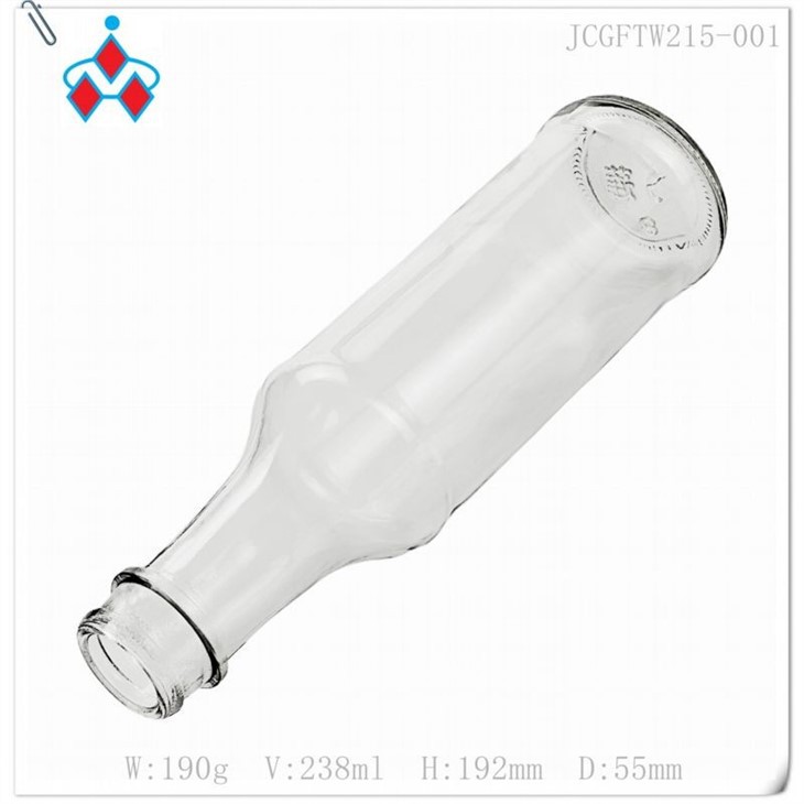Glass vinegar bottles in stock